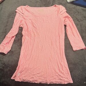 Lilly Pulitzer Pink Striped Blouse